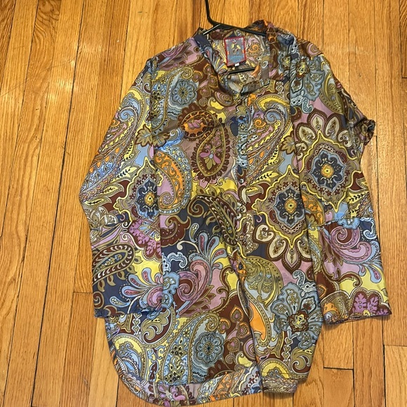 Johnny Was silk tunic - Picture 2 of 6